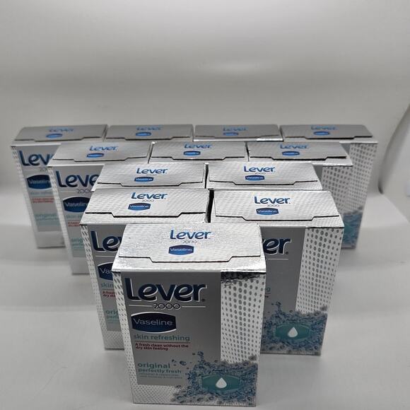 Lever 2000 Vaseline Skin Refreshing Original Bar Soap Body Wash Lot of 12 - Picture 2 of 4